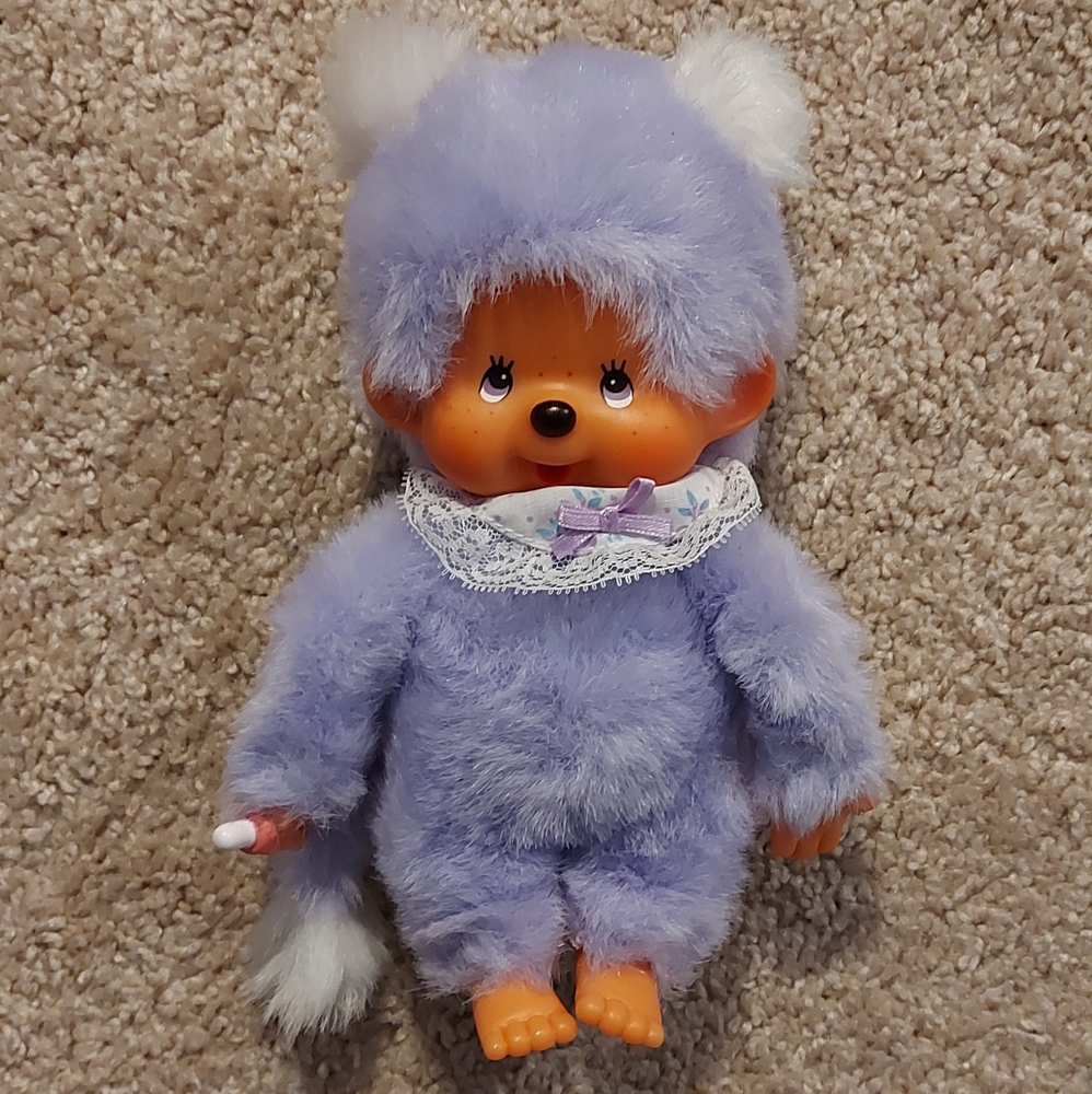 Rare Monchhichi 7.5" Girl Plush Doll Collectible Sekiguchi Toy NEW - Picture 8 of 11